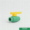 Glattes grüne Farbkunststoffgriff-Oberflächenkugelventil mit Messingball-hohem Fluss