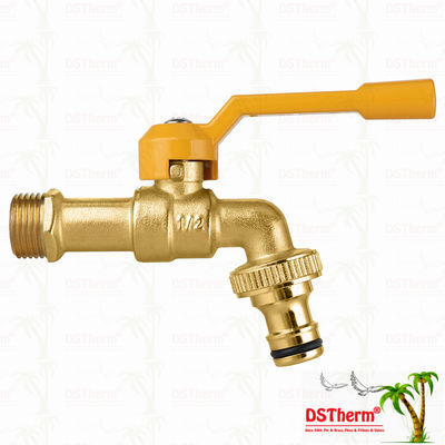 Gold Plated Heavy Duty Classic Aluminum Handle Bibcocks Spigot Water Tap Water Spout Faucet