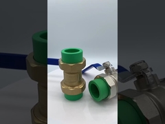 110 mm Messing-Doppelverschraubungs-Kugelhahn, schwererer Typ, voller Durchgang