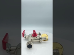 Außenhahn aus verchromtem Messing mit Stahlgriff