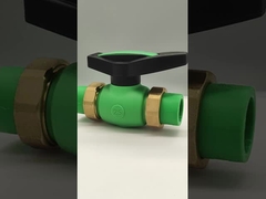 PPR-Plastik-beschichtetes doppeltes Ballventil Exposed Installation Importrohstoffe