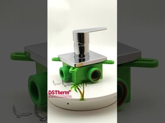 3 Wege Ppr Chrom-beschichtet Mixer Duschventil mit Quadrat-Panel 20 25mm 2 in 1 Out