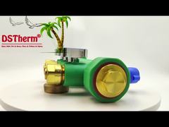 PPR-Verteiler mit Kugelhahn Warm- & Kaltwasser Blau 3-Wege-Verteiler Kundenspezifisches Logo und Farbe 25mm