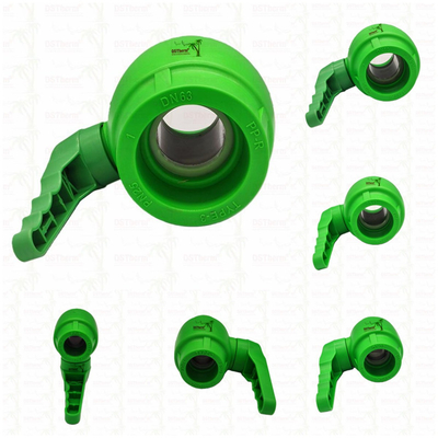 PPR-Kugelventil aus Kunststoff mit Wellenhandgriff und Messingkugel ergonomischem Wellenhandgriff 20-63 mm