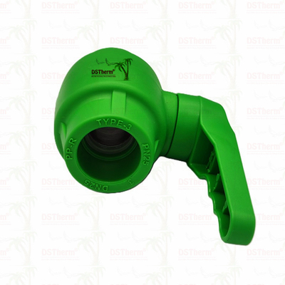 PPR-Kugelventil aus Kunststoff mit Wellenhandgriff und Messingkugel ergonomischem Wellenhandgriff 20-63 mm