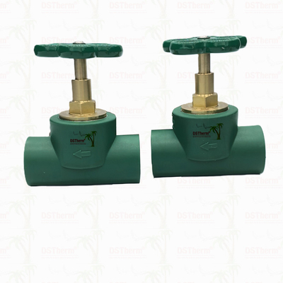 Customisierte schwerere Art Stoppventilpatrone mit grünem Griff Messingpatrone Messing Spindelventil Oberteil