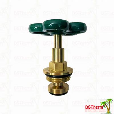 Customisierte schwerere Art Stoppventilpatrone mit grünem Griff Messingpatrone Messing Spindelventil Oberteil