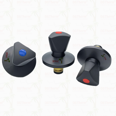 Dreieckshandle Stoppventil Oberteil Messingpatrone Schwarzplattierte Ventil Verborgene Ventilpatrone Globale Ventilpatrone