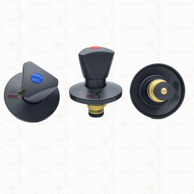 Dreieckshandle Stoppventil Oberteil Messingpatrone Schwarzplattierte Ventil Verborgene Ventilpatrone Globale Ventilpatrone