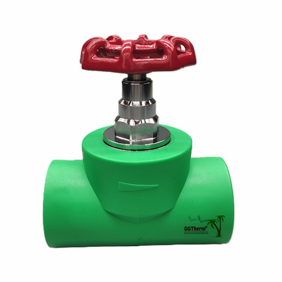 Schwarzes PPR-Stoppventil mit Chromplattierung / Messingfarbenpatrone ISO 15784 zertifizierte Globale Ventil 20-110mm