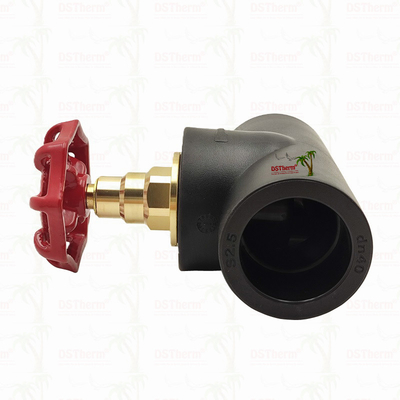 Schwarzes PPR-Stoppventil mit Chromplattierung / Messingfarbenpatrone ISO 15784 zertifizierte Globale Ventil 20-110mm
