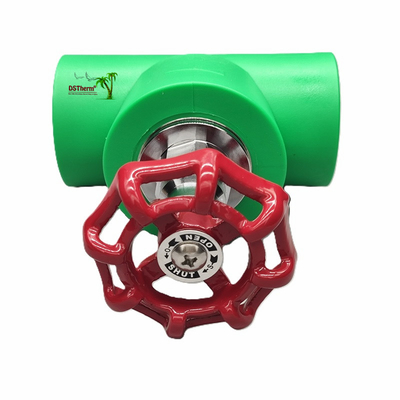 Schwarzes PPR-Stoppventil mit Chromplattierung / Messingfarbenpatrone ISO 15784 zertifizierte Globale Ventil 20-110mm
