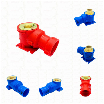 PEX-Fittings Blau PEX Ellbogen Korrosionsbeständig Flexible Installation angepasste Farbe
