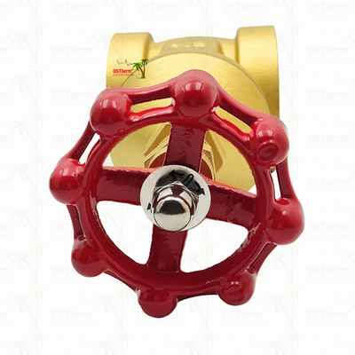Messing-Torventil mit rotem Handrad 2 1/2" kundenspezifische Größe hohe Druckbelastbarkeit