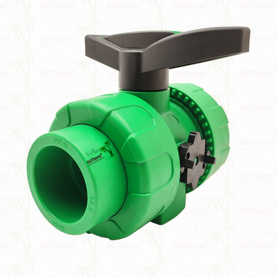 Sperrkugel PPR Doppelverbindungskugelventil mit Plastikkugel S2.5 20-63MM