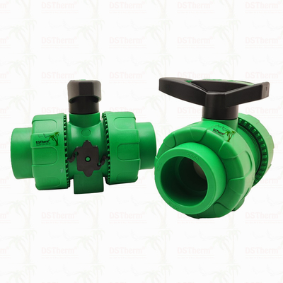 Sperrkugel PPR Doppelverbindungskugelventil mit Plastikkugel S2.5 20-63MM