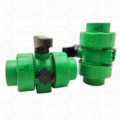 Sperrkugel PPR Doppelverbindungskugelventil mit Plastikkugel S2.5 20-63MM