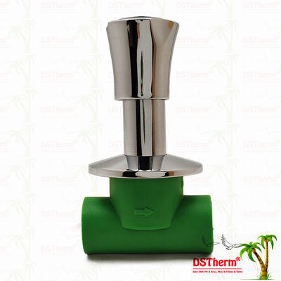 PN25 PPR Absperrventil 20-40mm verchromt mit Anti-Rutsch-Griff