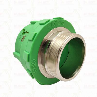 PPR Männliche Garnkopplung Kunststoff PPR Rohrbefestigungen 75 * 2 1/2 "Anpassung Größe