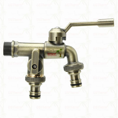 Doppelanschluss Garten Wasserhahn Messing Wasserhahn Messing Wasserhahn Ventil Wasserhahn 1/2"-1"