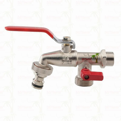 Mittlere klassische Universal-Doppel-Ausgang Bibcocks Messing Wasserhahn Messing-Tap 1/2"*3/4"*3/4"-1"*3/4"*3/4"
