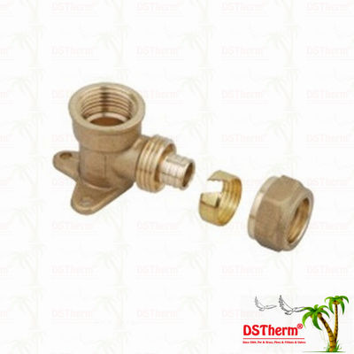 Gleiche verlegte Messinginstallationen Messingfarbe kundengebundener Logo Screw Fittings Middle Weight T-Stück Pex