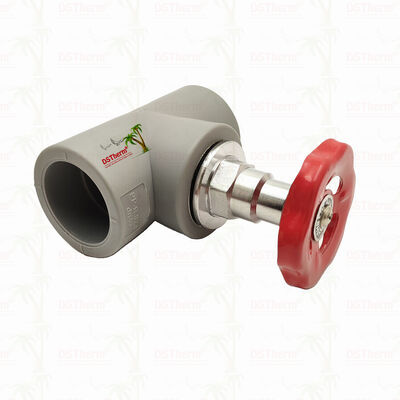 Graues verchromtes PPR-Absperrventil mit Messingkartusche Global Valve 20-110mm