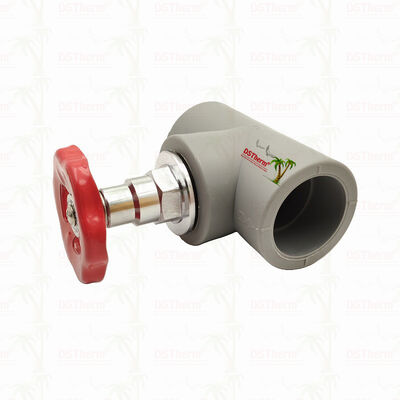 Graues verchromtes PPR-Absperrventil mit Messingkartusche Global Valve 20-110mm