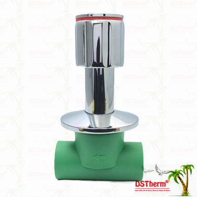 Ppr-Chromverschlussventil mit rutschsicherem Griff, geringe Wartung 20-32 mm anpassbare Größe