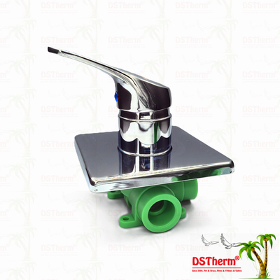 Drei-Wege-Ppr-Chromplattierte Mischer-Duschventil mit Quadrat-Panel 20-25mm