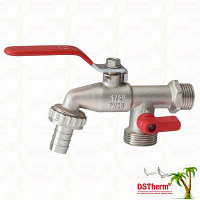 Mittlere klassische Universal-Doppel-Ausgang Bibcocks Messing Wasserhahn Messing-Tap 1/2