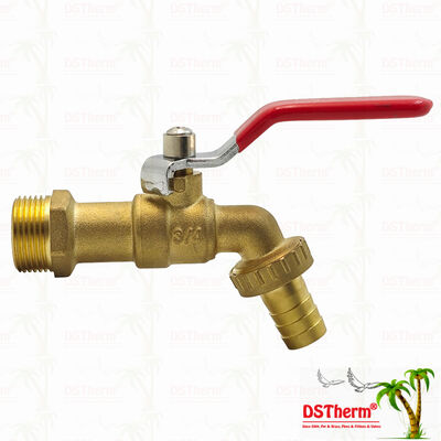 Goldplattierte Schwerlast-Klassiker Rot-Eisen-Handgriffe Bibcocks Wasser Spülkanal Wasserhahn 3/4 