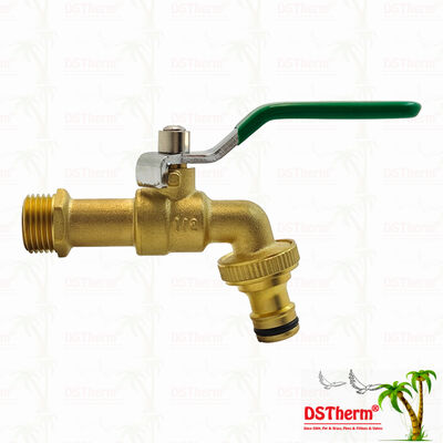 Vergoldeter, robuster, klassischer grüner Eisenhebel-Wasserhahn mit Ausguss, Wasserhahn, Wasserhahn, 1/2